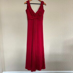 Armani Collezioni 90's Red Silk Full Length Dress